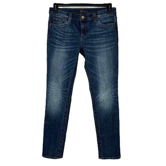 Kut from the Kloth SZ 6 Straight Leg Jeans Mid-Rise Whiskered Zip-Fly Pockets - Picture 1 of 10